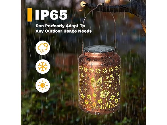 2Pk Hummingbird Lanterns Waterproof