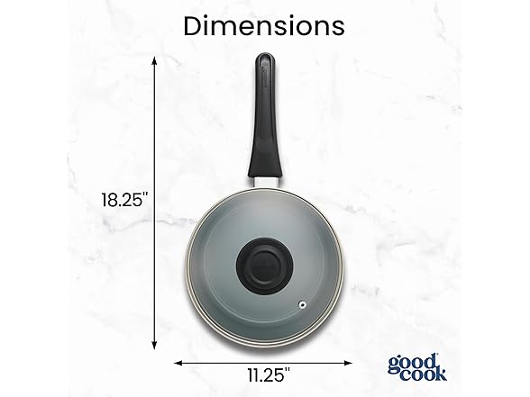 GoodCook Everyday Ceramic Cookware Set 10-Piece, Black