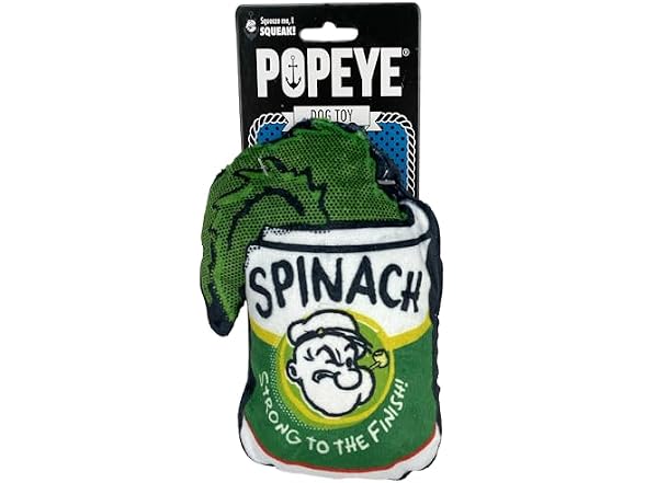 Multipet Popeye Spinach Dog Toy, 6 inches