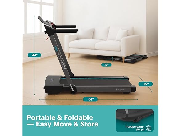 SereneLife 2-in-1 Foldable Treadmill & Under-Desk Walking Pad