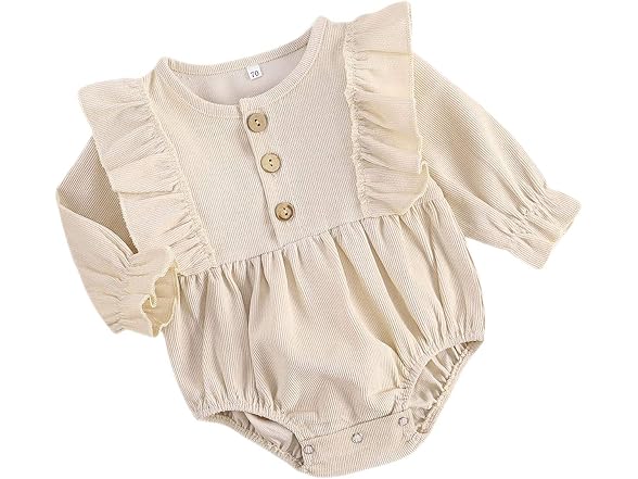 Ma&baby (3-6 MOS) Baby Girl Romper Long Bodysuit