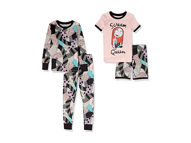 Spotted Zebra Girl's Disney Star Wars Marvel Frozen Princess Snug-Fit Cotton Pajamas 4-Piece