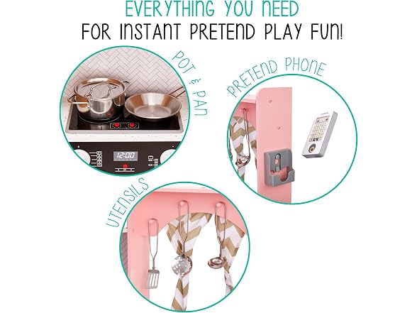 Corner Kitchen Playset Pink