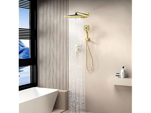 ELLO&ALLO Bathroom Shower Faucet Set Mixing Kit