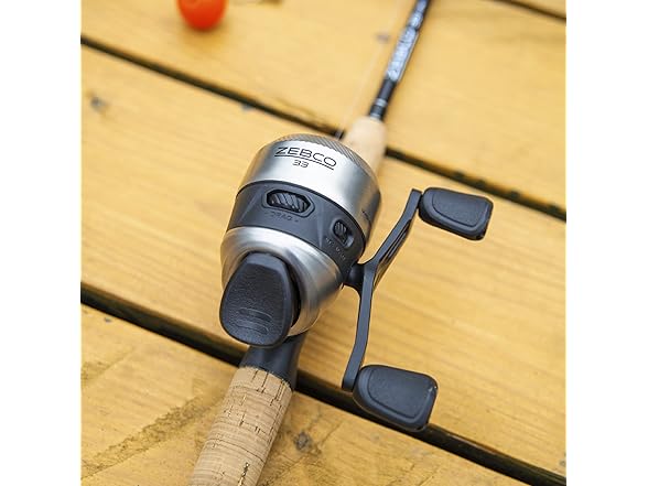 Zebco 33 Cork Spincast Reel and Fishing Rod Combo