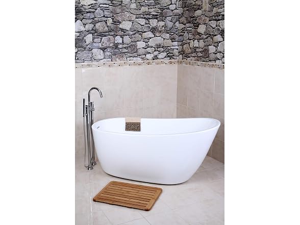 Kingston Brass 59" Contemporary Freestanding Acrylic Bathtub