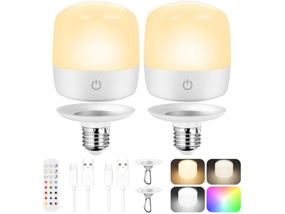 Yochoice Rechargeable Battery Operated Light Bulb