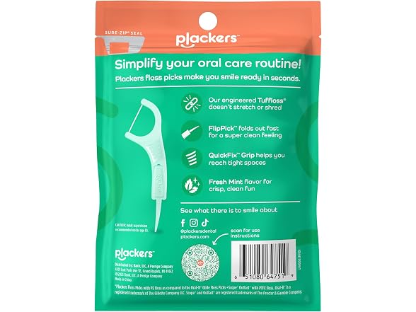 Plackers Micro Line Floss Picks 36ct