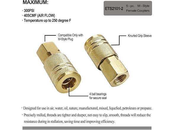 EasyTools 10 Piece Air Coupler Fittings