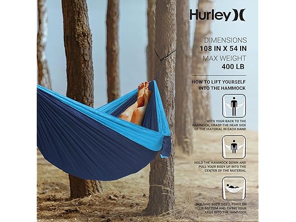 Hurley Duo Camping Hammock - 1 Person