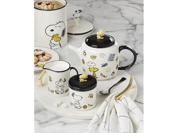Lenox Chef Snoopy Porcelain Sugar and Creamer Set