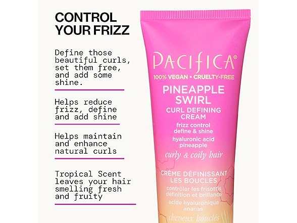 Pacifica Pineapple Swirl Curl Defining Cream
