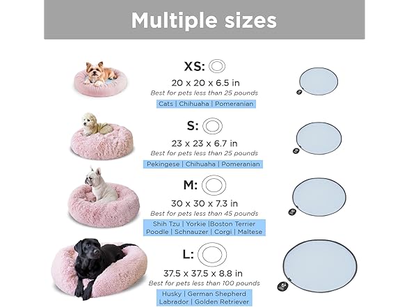PEPPY BUDDIES Calming Dog Donut Bed