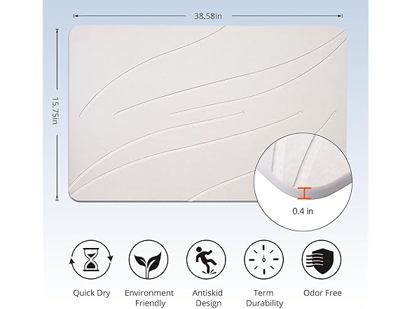 GLLAPITK Stone Bath Mat