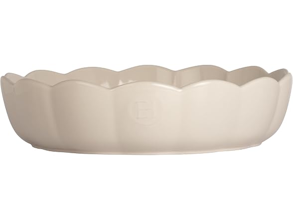 Emile Henry Madeleine Round Cake Dish, Clay
