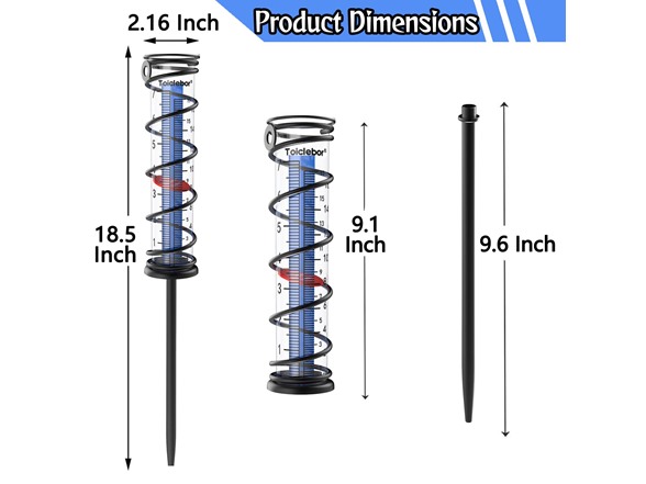 Rain Gauge Outdoor Dual-scale