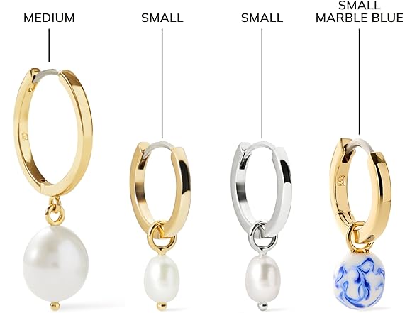Ana Luisa Pearl Huggie Hoops 14K Gold Plated