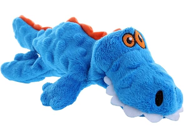 goDog Gators Squeaky Plush Dog Toy