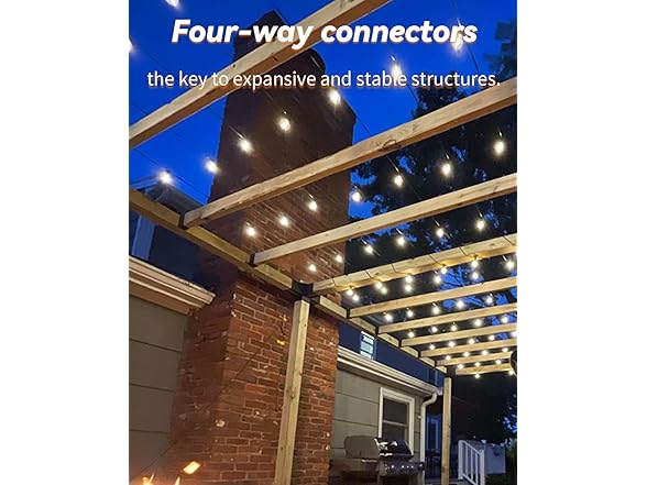 Pergola Brackets 4-Way Right Angle