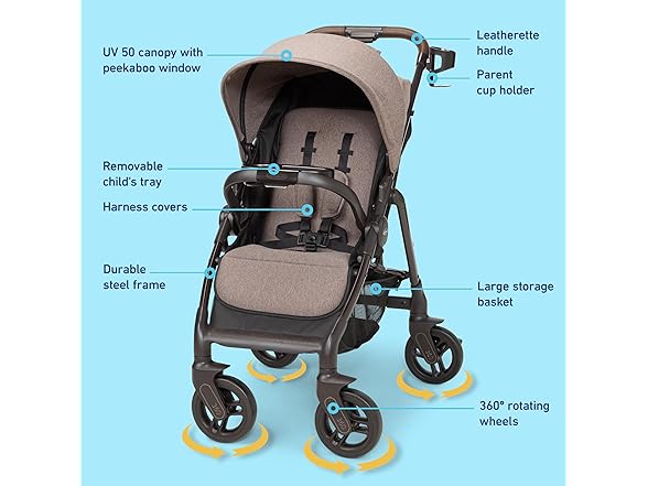 Graco Merge Stroller - Swivel Wheel Baby Stroller