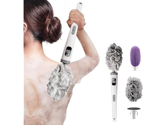 Electric Body Brush Back Scrubber Long