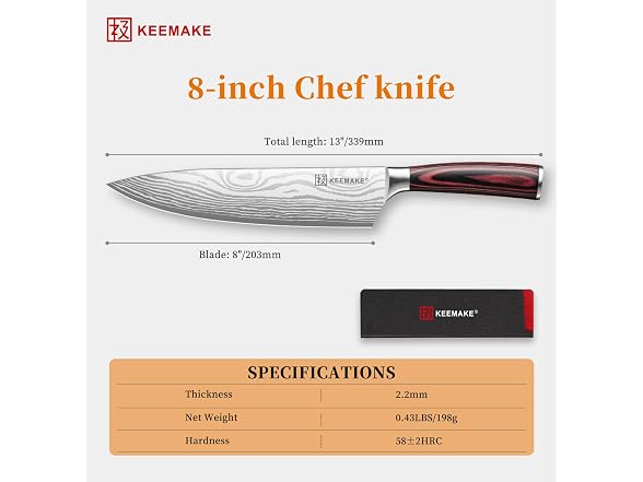 KEEMAKE 8" Chef Knife