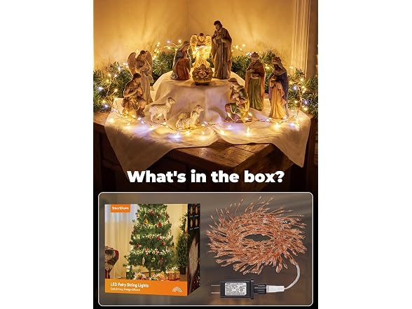SmartDawn Fairy Lights Plug in 200-LED