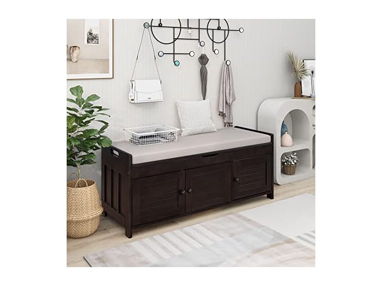 SPOFLYINN Entryway Shoe Bench