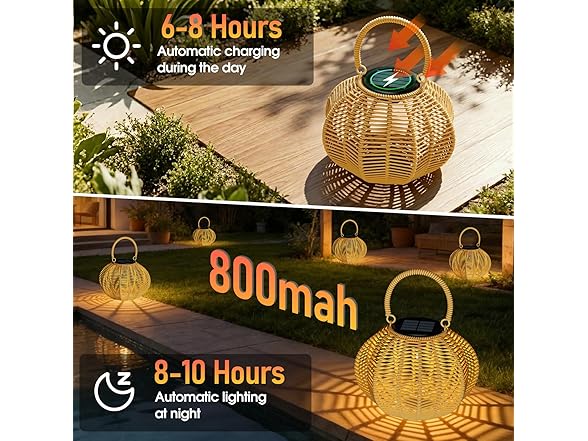 KagoLing Solar Lanterns Outdoor Waterproof, 2PK