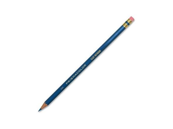Prismacolor Col-Erase Pencil Blue Lead, Blue Barrel, Dozen