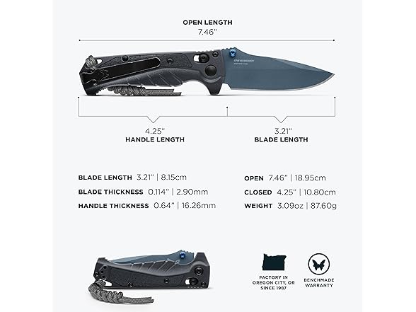Benchmade Mini Adira Knife - Gray - Gallery 5