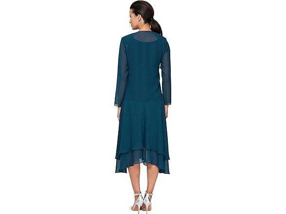 S.L. Fashions Teal Dress (16)