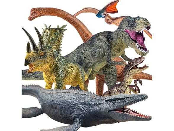 6PCS Jumbo Dinosaur Toy Set
