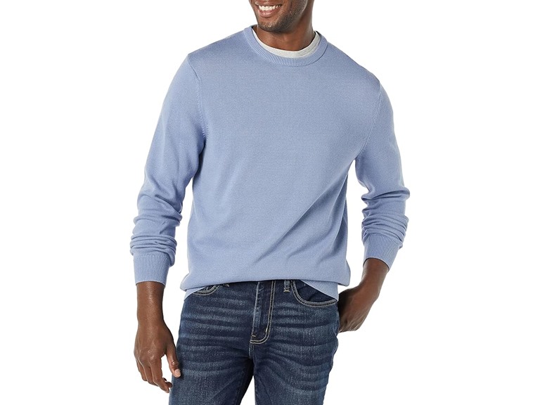 Amazon Essentials Men's Long-Sleeve Crewneck Sweater 100% Cotton