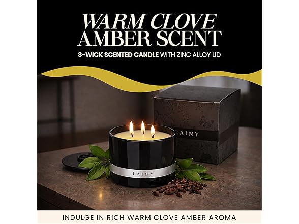 Clove Scent 3-Wick Scented Candle