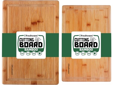 $11.99, Was $14.92, 19% Off! Bamboo Cutting Boards for Kitchen with Juice Groove dealfomo