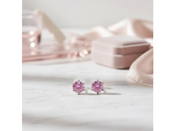 Colored Moissanite Diamond Earrings