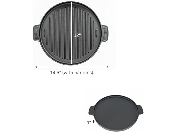 Jim Beam Cast Iron Reversible Grill and Griddle