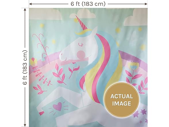 Unicorn Birthday Photo Backdrop