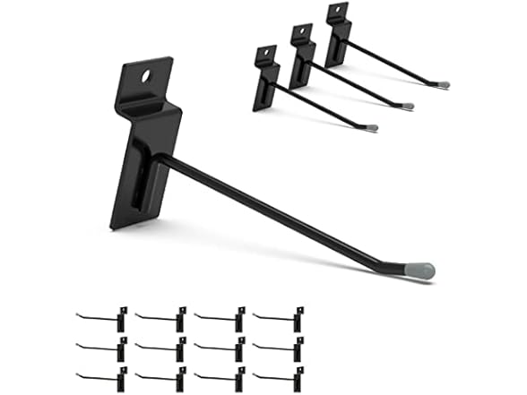 HUHOLE Black Slatwall Hooks