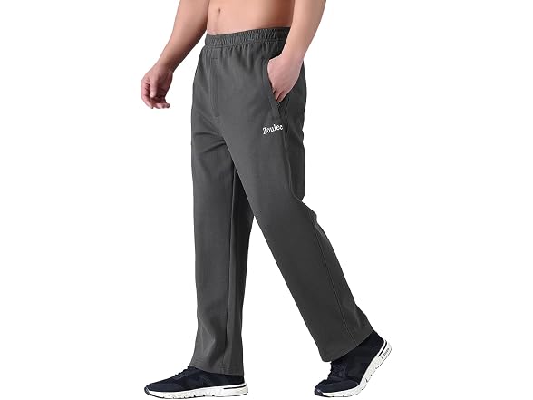 Zoulee Men's Open-Bottom Cotton Track