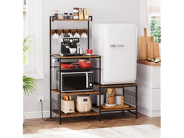 Mini Fridge Stand Coffee Bar Cabinet