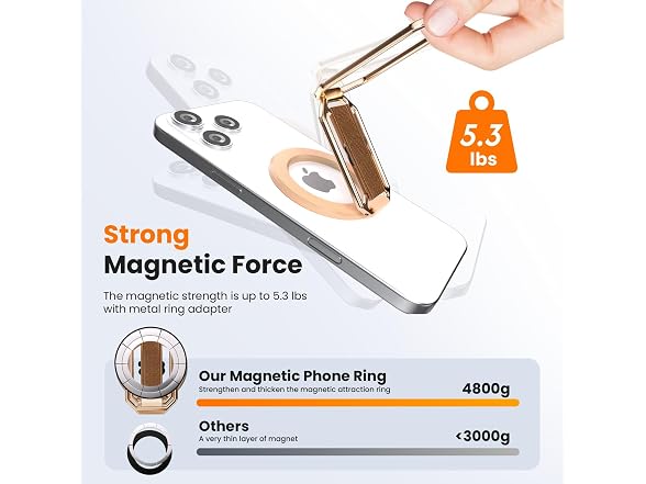 4-in-1 Rose Gold Magsafe Phone Grip