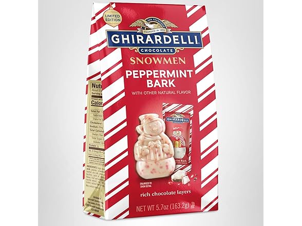Ghirardelli Peppermint Bark Snowmen 5.7o