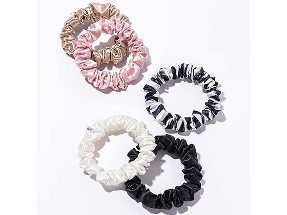 slip Silk Midi Scrunchies - Set of 5 Original Mix