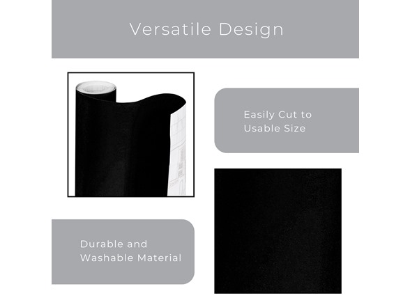 Smart Design Adhesive Shelf Liner- Black