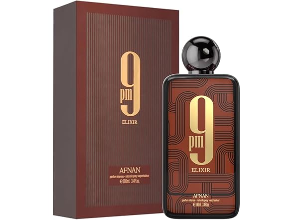 Afnan 9 PM Elixir - Parfum Intense - 3.4 Fl. Oz (JPG Le Male Elixir Absolu Twist)