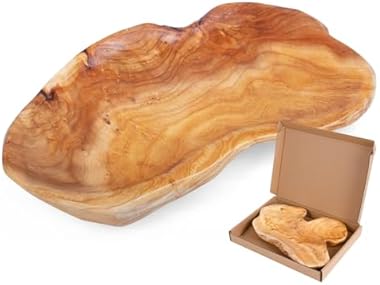 $13.99, Was $19.99, 30% Off! BTEOBFY Natural Wood Fruit Bowl 11-13 inch dealfomo