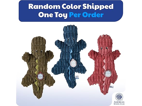 American Kennel Club Extra Crinkle Corduroy Dino