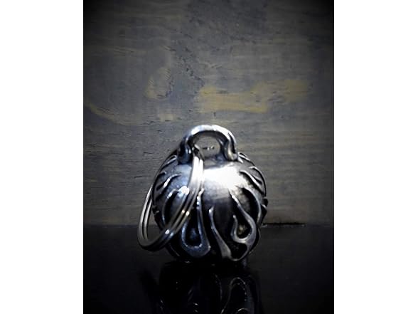 Bravo Bells Flame Skull Bell - Motorcycle Road